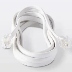 Câble RJ11 Mâle / Mâle blanc , 2 m-Blyss Sale