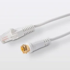 Câble RJ45 type F Mâle / Mâle blanc Or, 1.5 m^Blyss Best