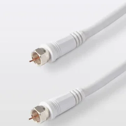 Câble type F 3C2V Mâle / Mâle blanc , 5 m-Blyss Online