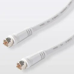 Câble type F 3C2V Mâle / Mâle blanc , 3 m-Blyss