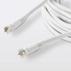 Câble type F 3C2V Mâle / Mâle blanc , 10 m-Blyss