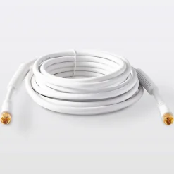 Câble type F Mâle / Mâle blanc Doré, 5 m-Blyss New