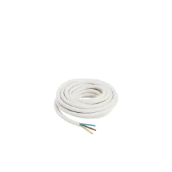 Câble 3X1,5 mm² H05VVF blanc couronne 5m-Nexans Hot
