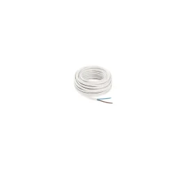 Câble 2X0,75 mm² H03VVH2F blanc couronne 5m^Nexans