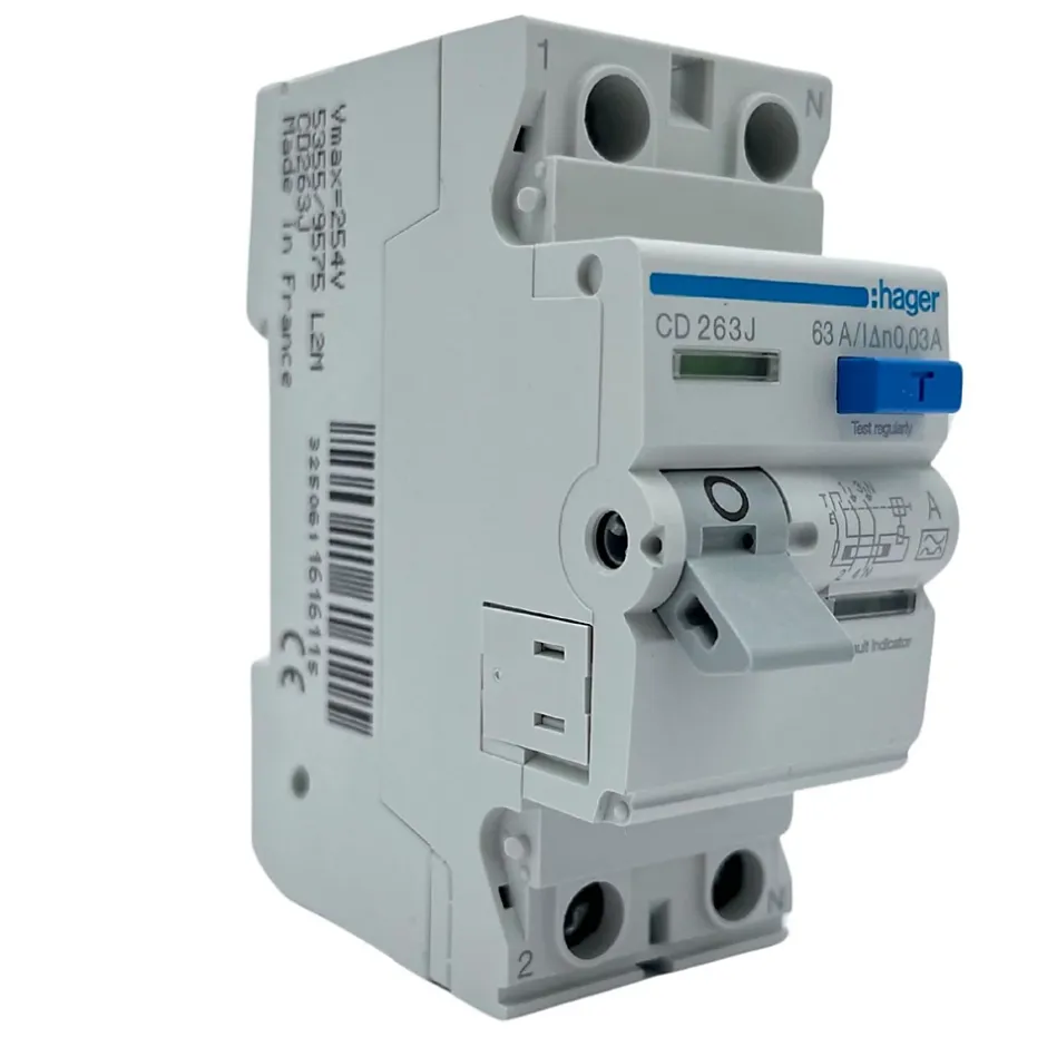 Cd263j Interrupteur Différentiel 63a Type A 30ma Bipolaire - Bornes Alignées-Hager Clearance