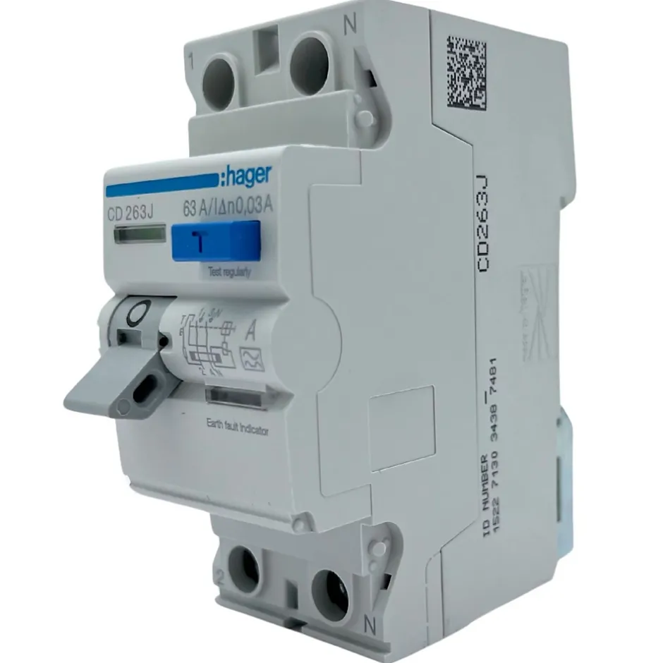 Cd263j Interrupteur Différentiel 63a Type A 30ma Bipolaire - Bornes Alignées-Hager Clearance