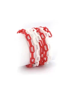 Chaine de signalisation 6mm x 2,5m, rouge/blanc -^Thirard Hot