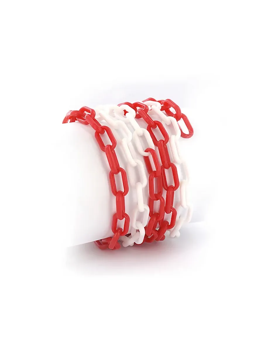 Chaine de signalisation 6mm x 2,5m, rouge/blanc -^Thirard Hot