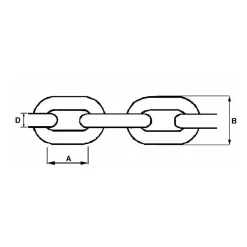 Chaine Génovèse maillon court diam8 DIN 764 (Rouleau de 50 m)-Lem Select Sale
