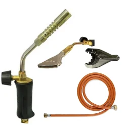 Chalumeau à gaz 3 bruleurs Soudure Polyvalent 3 buses + Tuyau gaz 1.5m Flamme 1850-C-Kemper Hot