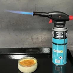 Chalumeau à gaz 180W - 360-C + Cartouche gaz butane 227gr - Chalumeau de cuisine Allumage auto piezo flamme réglable-Proweltek New