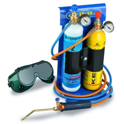 Chalumeau Bi-Gaz Oxygène Propane Pro 3300-C : Kit Complet Soudage & Brasage, Coupe Acier 5 mm, Détendeurs, Manomètres-Kemper New