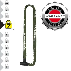 Chaîne antivol en acier avec revêtement nylon 1 m x Ø 8 mm - Serrure à clé (4 clés)^Master Lock Best