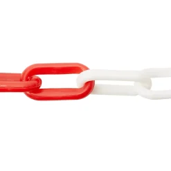 Chaîne de signalisation rouge et blanche ø6 mm x 10 m-Diall Hot