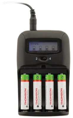 Chargeur à rechargement rapide pour piles AA et AAA (fournies) -^Thomson Sale