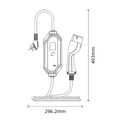 Chargeur portable pour voiture électrique 3,7KW 8m^ Discount