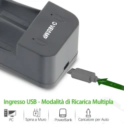 Chargeur rapide à 2 canaux pour batteries lithium-ion^Velamp Hot