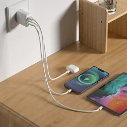 Chargeur rapide 65W double port USB-A et USB-C-GAO Online