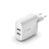 Chargeur secteur Boost Charge 2 USBA 2x 12W blanc-Belkin Clearance