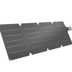 Chargeur solaire portable 36W ports type-C et USB-a norme IP67 RoHS CE-RMC gris-Homcom Online