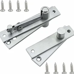 Charnière de porte pivotante dissimulée pour armoires et penderies (argent)^Deko