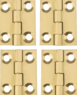 Charnière en cuivre , Mini charnière pliante, charnière pour tiroir, armoire, porte, or-Deko Outlet