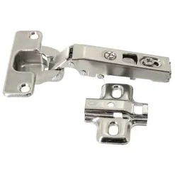 Charnière invisible clipsable acier nickelé pour porte à demi-recouvrement Ø35 mm 110°, lot de 2-Diall Clearance