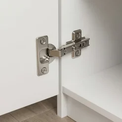 Charnière invisible key hole acier nickelé pour porte à demi-recouvrement Ø26 mm 92°, lot de 2^Diall Sale