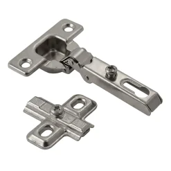 Charnière invisible key hole acier nickelé pour porte à demi-recouvrement Ø26 mm 92°, lot de 2^Diall Sale