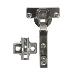 Charnière invisible tourillon acier nickelé pour porte à demi-recouvrement Ø35 mm 110°, lot de 2-Diall