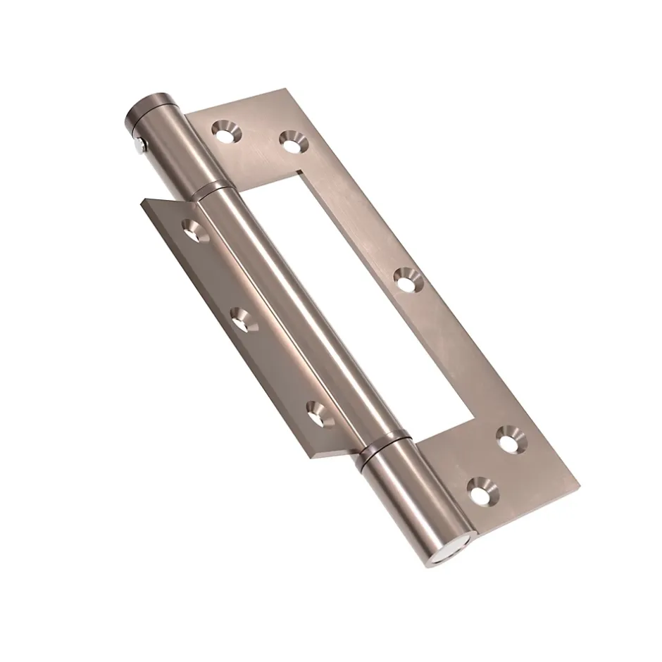 Charnière simple action à ressort, 150X30 mm, en acier inox satiné posée totalement en applique, a lame centrée.-Hardwarexchange Discount