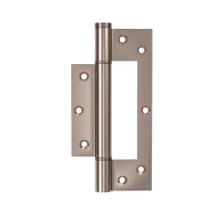 Charnière simple action à ressort, 150X30 mm, en acier inox satiné posée totalement en applique, a lame centrée.-Hardwarexchange Discount