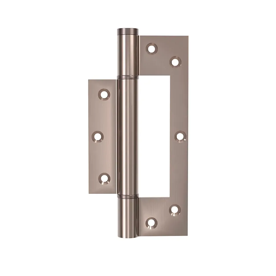 Charnière simple action à ressort, 150X30 mm, en acier inox satiné posée totalement en applique, a lame centrée.-Hardwarexchange Discount