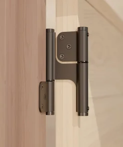 Charnière va et vient à ressort, 120X35 mm, mouvement 180 degrés, en aluminum Noir, posée totalement en applique,-Hardwarexchange Sale