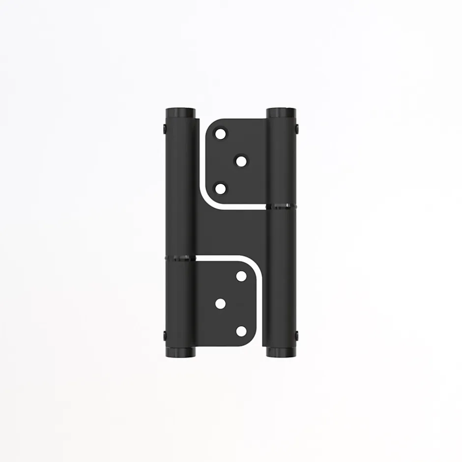 Charnière va et vient à ressort, 120X35 mm, mouvement 180 degrés, en aluminum Noir, posée totalement en applique,-Hardwarexchange Sale