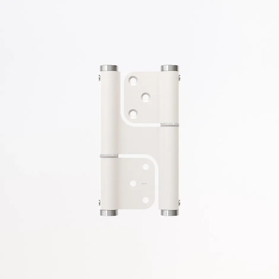 Charnière va et vient à ressort, 120X35 mm, mouvement 180 degrés, en aluminum Blanc, posée totalement en applique,^Hardwarexchange Online