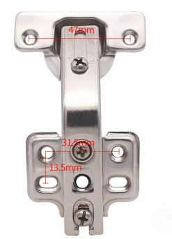 Charnières de porte d'armoire pliantes, 2 pièces, pour armoire de cuisine, 135 degrés (argent)-Deko Outlet