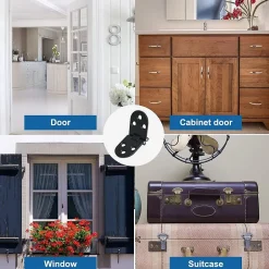 Charnières de porte plates, charnières de porte pliantes, charnières de porte pliantes en alliage pour machine à coudre, 4 pièces-Deko Clearance