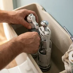 Chasse d'eau + robinet flotteur bas , double bouton poussoir + étrier^Flomasta Online