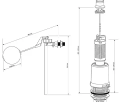 Chasse d'eau à tirette + robinet flotteur-Flomasta Best
