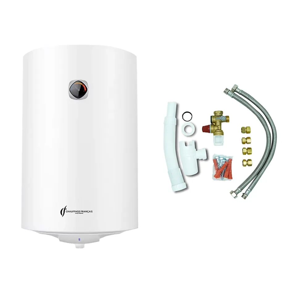 Chauffe Eau Electrique Mural Vertical Blindé Bypso Sannover 80 Litres + Kit d'Installation Complet NF^Sannover Clearance