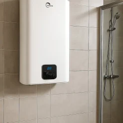 Chauffe Eau Electrique Plat Mural Multipositions Kimoro Sannover 80 Litres + Kit d'Installation Complet NF-Sannover 
