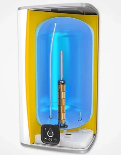 Chauffe-eau électrique carré vertical mural connecté LINEO - Capacité: 100L^Atlantic Ecs Rad Hot