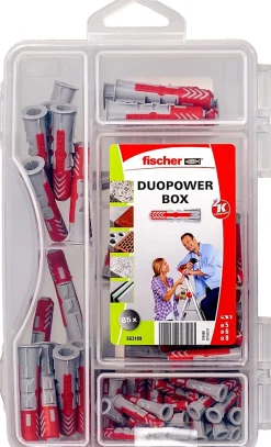 Cheville DuoPower 30 x ø5 x l.25 mm / 35 x ø6 x l.30 mm / 20 x ø8 x l. 40 mm-Fischer Outlet