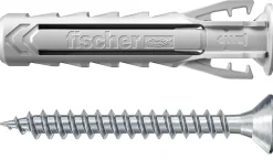 Cheville nylon pour matériaux pleins SX VIS PLUS 5x25 mm, 2 pièces-Fischer