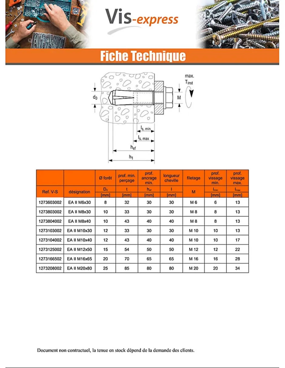 Chevilles à frapper EA II - Acier, électro zingué-48406 (boite de 25 pieces)^O91 Online