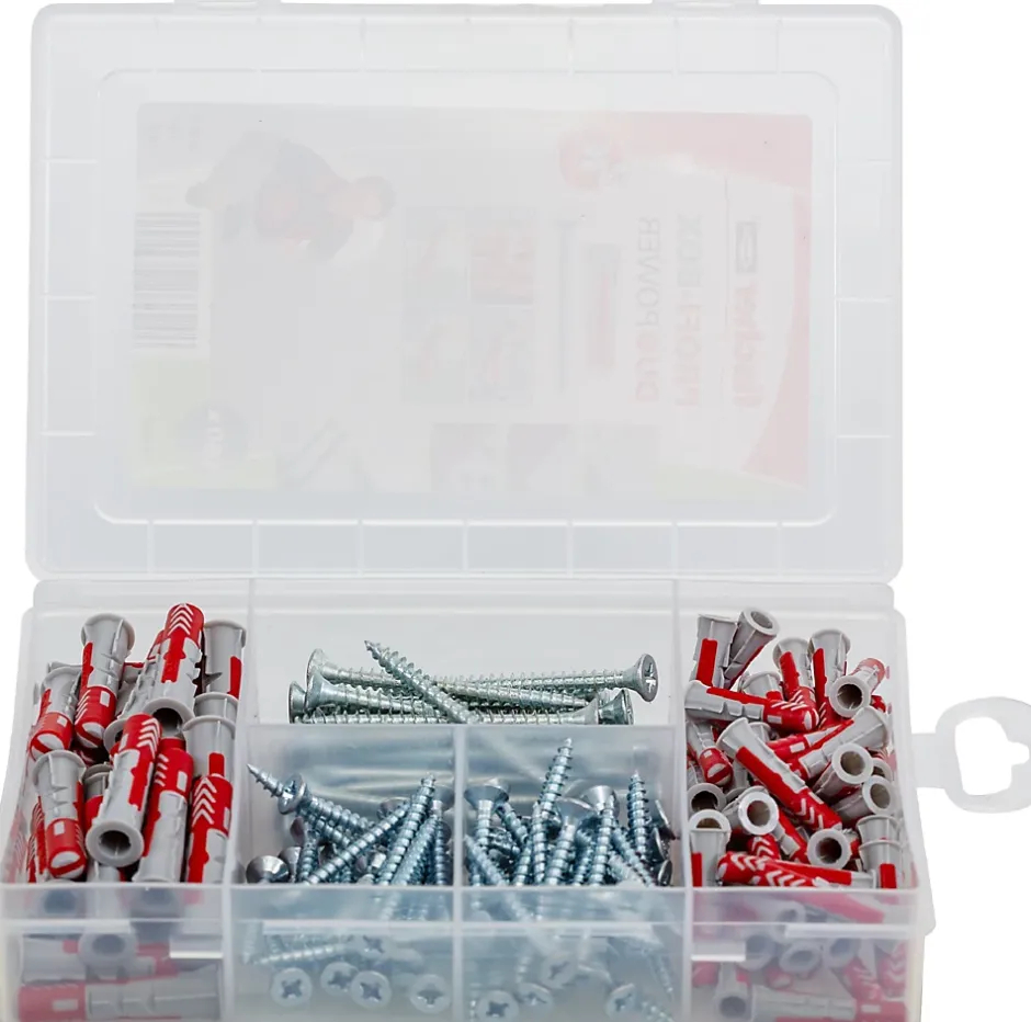 Chevilles profibox Duopower 160 pièces avec vis^Fischer Online