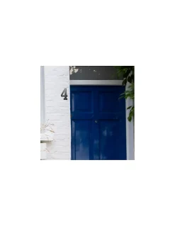 Chiffre 4 à visser, alliage, H.80mm, noir --Thirard Online