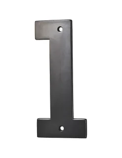 Chiffre 1, à visser, alliage, H.80mm, noir --Thirard New