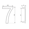 Chiffre 7 à visser, inox, H.100mm -^Thirard Online